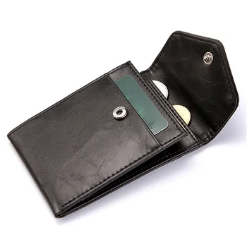 Модный 1 шт. RFID-кошелек для женщин и Мужчин, Мини-ультратонкий кошелек для монет из искусственной кожи, держатели кредитных карт Изображение 2