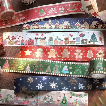 Рождественская лента Васи, Веселая Рождественская Декоративная клейкая лента, Клейкая лента для скрапбукинга, декоративно-прикладного искусства, рождественские украшения  Изображение 2