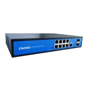 Высококачественный 10G SFP + Uplink 8-портовый Гигабитный коммутатор PoE L2, управляемый Коммутатор питания Ethernet, Консоль PoE Изображение 2