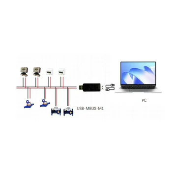 Преобразователь USB в MBUS-метр, шина Master Slave, модуль отладки связи, монитор, анализатор данных, тест показаний счетчика электроэнергии Изображение 2
