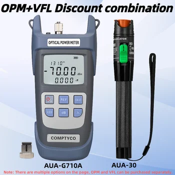 Измеритель оптической мощности (OPM -70 ~ + 10 дБм) и визуальный локатор неисправностей (30/1/10/20/50 МВт VFL) Набор инструментов для тестирования волоконно-оптического кабеля FTTH (опционально)