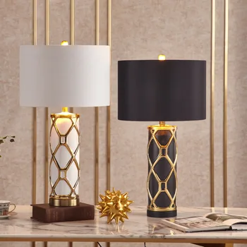 Роскошная современная креативная керамическая настольная лампа в скандинавском стиле, домашняя прикроватная лампа для гостиной, спальни, декор домашней комнаты, ночник, настольная лампа