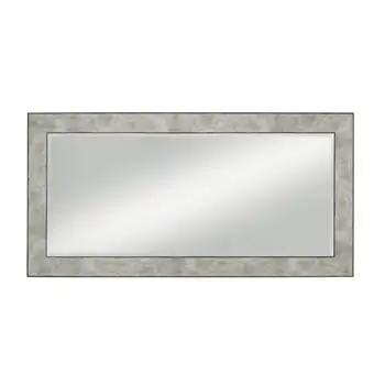 Прямоугольное зеркало в полистирольной раме, более компактное, из ржавого металла- Изображение 2