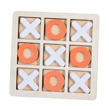 Деревянная настольная игра в крестики-нолики Xoxo Chess Настольная игра Настольные блоки Интерактивные Изображение 2