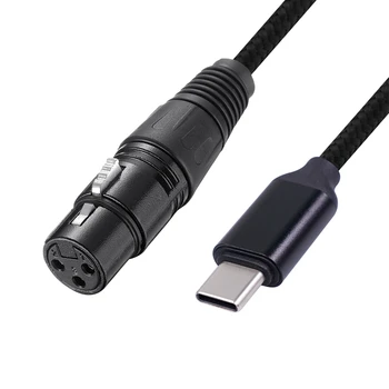 Кабель для подключения микрофона USB C к XLR, Кабель для подключения микрофона USB C к XLR-разъему Mic Link Studio Audio Cord (2 М/6,6 фута) Изображение 2