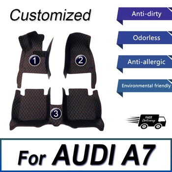 Автомобильные коврики для AUDI A7 2012 2013 2014 2015 2016 2017 2018 Пользовательские автоматические накладки для ног автомобильный ковер