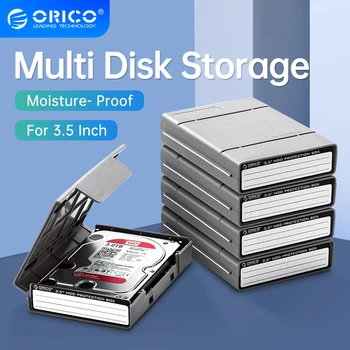 ORICO 3,5-дюймовый защитный ящик для жесткого диска, 5 шт., коробка для хранения, многодисковый накопитель для 2,5 