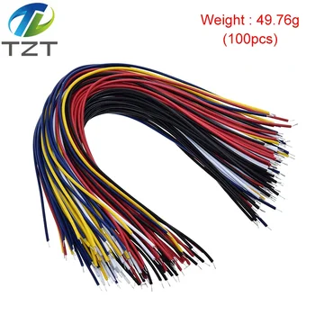TZT 100ШТ 20 см Цветная Гибкая Двухконцевая луженая Макетная плата Соединительный кабель Провода Изображение 2