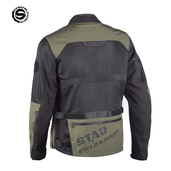 SFK Мотоциклетная куртка для верховой езды XS-4XL, летняя Дышащая куртка в стиле Ретро, Защитная броня CE, Мотоциклетная мужская одежда Изображение 2