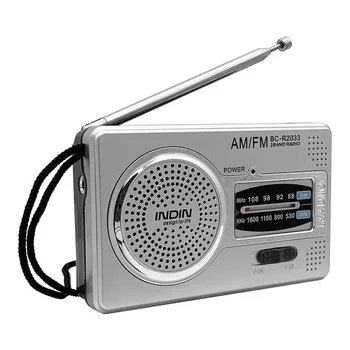 R2033 Карманный Размер Низкое Энергопотребление Встроенный Динамик Полнодиапазонный Мини-Радиоприемник AM FM-Рекордер для Домашней Выдвижной Антенны