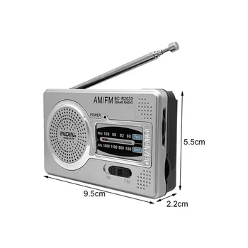 R2033 Карманный Размер Низкое Энергопотребление Встроенный Динамик Полнодиапазонный Мини-Радиоприемник AM FM-Рекордер для Домашней Выдвижной Антенны Изображение 2