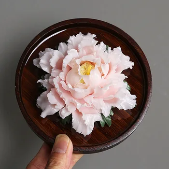 Керамический диффузор с имитацией цветка PINNY, украшение для дома, аксессуары для рабочего стола в китайском стиле, изделия ручной работы Изображение 2