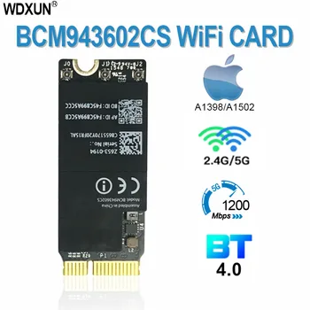 2015 Год BCM943602CS Wifi Карта для Apple Macbook Pro Retina A1398 A1425 A1502 802.11AC Bluetooth 4.1 Airport Card 653-0194