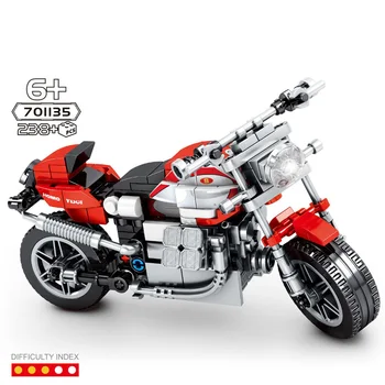 Современный технический строительный блок для мотоциклов Guzzi V10 Centauro, модель двигателя спортивного автомобиля, паровые кирпичи, коллекция развивающих игрушек