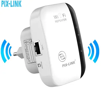 PIXLINK 300 Мбит/с Беспроводной Wi-Fi Ретранслятор Антенна Сетевой Маршрутизатор Расширитель Диапазона Усилитель Сигнала Расширитель AP Wps Шифрование