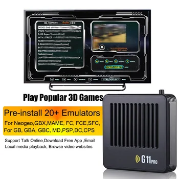 Игровая консоль G11 Pro со 128 Г 40000 Ретро-играми, Беспроводные Геймпады, Игровая приставка 4K HD Wifi TV Box для PSP/SNES/GBA/MD Изображение 2