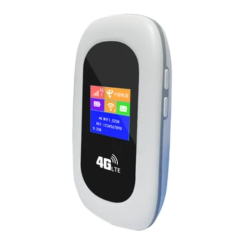Wiflyer Мини 4G Маршрутизатор Sim-карта 150 Мбит/с Точка доступа Wi-Fi Портативный ЖК-дисплей с батареей 2,4 ГГц 10 Пользовательских устройств Для ЕС Азии Бразилии Изображение 2