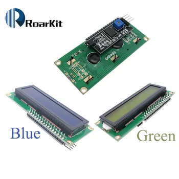 1шт ЖК-модуль Синий экран PCF8574 IIC/I2C 1602 ЖК-желто-зеленый экран для Arduino UNO r3 mega2560 DIY KIT
