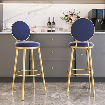 Современные скандинавские барные стулья, Золотые игровые Железные стульчики для кормления на открытом воздухе, Дизайнерский Офисный Роскошный шезлонг, наборы садовой мебели LK50BY