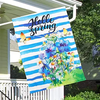 Новый Весенний садовый флаг 12x18 дюймов, двусторонний, с цветочным рисунком, флаг Весеннего сада, для украшения газона, двора, на открытом воздухе Изображение 2