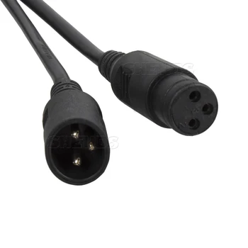 Светодиодный кабель длиной 1/2/3/5/10 метров 3-контактный Резиновый/Железный Сигнальный DMX PowerCon Соединительный Кабель для Сценического Освещения Par Moving Head Light Изображение 2