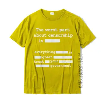 Либертарианская футболка против цензуры, маленькое правительство - худшая часть Популярного летнего топа, Футболки, хлопковые мужские топы, летние футболки Изображение 2