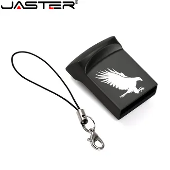 Металлические USB-флешки JASTER Mini 64 ГБ Креативные бизнес-подарки Memory Stick 32 ГБ Флеш-накопитель с Пользовательским логотипом Серебряные Устройства хранения