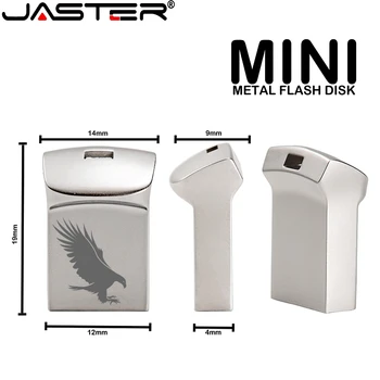 Металлические USB-флешки JASTER Mini 64 ГБ Креативные бизнес-подарки Memory Stick 32 ГБ Флеш-накопитель с Пользовательским логотипом Серебряные Устройства хранения Изображение 2