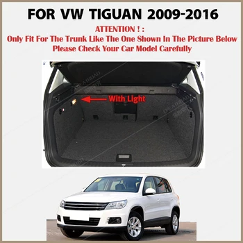 Коврик в багажник автомобиля для Volkswagen Tiguan 2009 2010 2011 2012 2013 2014 2015 2016, Ковер для грузового лайнера, Детали интерьера, Аксессуары, чехол Изображение 2