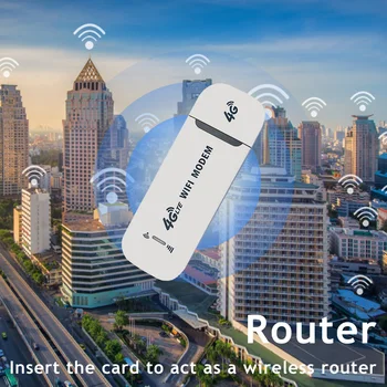 4G LTE Беспроводной USB-ключ 150 Мбит/с, модемная палка, Портативный беспроводной WiFi-адаптер, 4G-карта, маршрутизатор для домашнего офиса, покрытие Wi-Fi Изображение 2