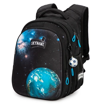 Качественный Детский рюкзак 1-3 класса, Водонепроницаемые ортопедические школьные сумки с 3D дизайном Planet для мальчиков, детские ранцы для начальной школы, рюкзаки