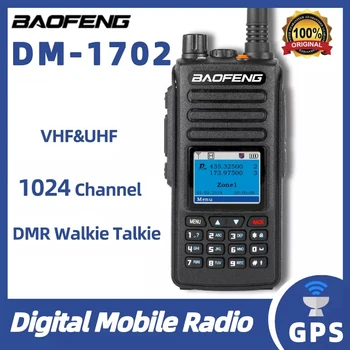Baofeng Dmr Walkie Talkie DM-1702 Цифровой Мобильный Портативный Терминал 1024 Канала UHF VHF 2 Двойной Временной интервал Двухстороннее Радио DM 1702