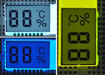 8PIN TN Положительный 2-Значный Сегмент ЖК-панели Цифровая трубка Температура Влажность ЖК-экран Белая/Желтая Зеленая /Синяя Подсветка 3 В