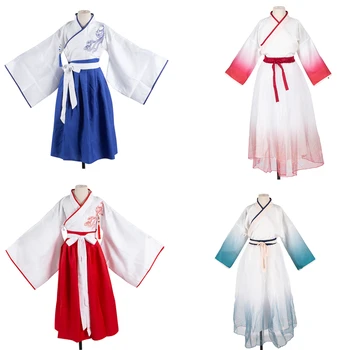 Вышивка Hanfu для мальчиков и девочек, детский новогодний костюм, карнавальный танец, платье феи, Древняя традиционная китайская одежда