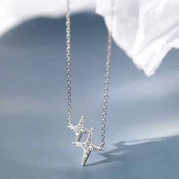 Ожерелье Polaris из стерлингового Серебра 925 Пробы, Изысканная подвеска в виде одной Большой и одной Маленькой Звезды, подарок для девочек, Модные Свадебные украшения