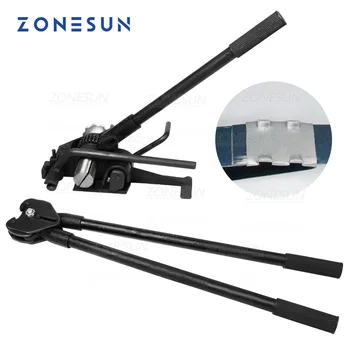 ZONESUN HM-98 Обвязочная Упаковочная машина Сверхмощные Ручные Инструменты Для Обвязки стальной полосы Стальные Уплотнители Для стальной полосы 32 мм