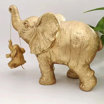 Украшения в виде слона из смолы, домашнее украшение из смолы, подарок другу на новоселье Изображение 2