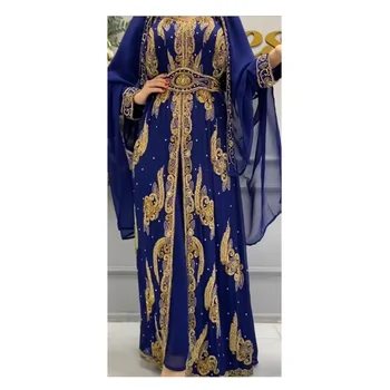 Синие Свадебные Кафтаны, платье Farasha Abaya, Дубай, Марокко, Вечернее платье, европейские и американские модные тенденции