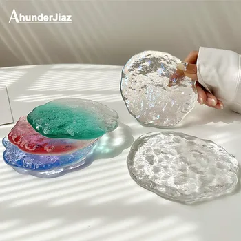 AhunderJiaz Nordic Crystal Coaster Ювелирная витрина Минималистичная стеклянная изоляционная прокладка ручной работы, украшения для дома