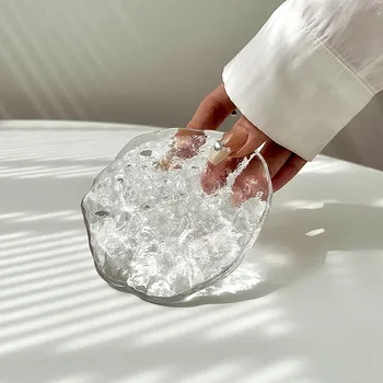 AhunderJiaz Nordic Crystal Coaster Ювелирная витрина Минималистичная стеклянная изоляционная прокладка ручной работы, украшения для дома Изображение 2