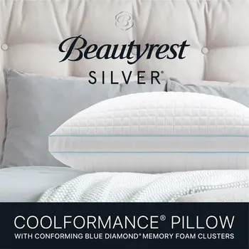Подушка для кровати Coolformance ™ со съемным чехлом, стандартная / Queen, Охлаждающая, из пены с эффектом памяти Изображение 2