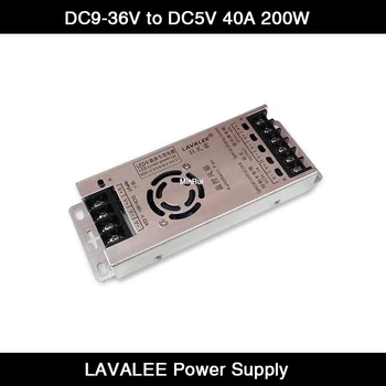 LAVALEE ASD-12D5N40A200DT Входной источник питания DC9 ~ 36V-DC5V 40A 200W для светодиодного дисплея такси