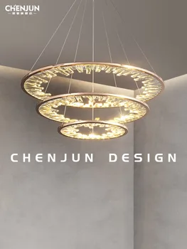 Легкая роскошная хрустальная люстра, светильник для гостиной, столовой, простой современный светильник для прихожей, креативный дизайн личности, светильник sens