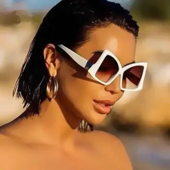 Уникальные солнцезащитные очки-бабочки Y2K в стиле панк, нерегулярные солнцезащитные очки, тренды, панк, градиентные солнцезащитные очки, Женские очки UV400