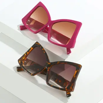 Уникальные солнцезащитные очки-бабочки Y2K в стиле панк, нерегулярные солнцезащитные очки, тренды, панк, градиентные солнцезащитные очки, Женские очки UV400 Изображение 2
