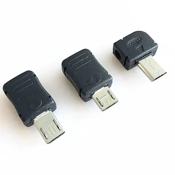 10 шт./лот YT2152 Micro USB 5Pin Штекерный разъем Длинный/Короткий/Изогнутый штекер сварочный разъем для передачи данных OTG line DIY аксессуары