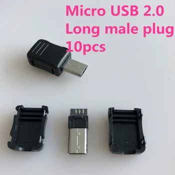 10 шт./лот YT2152 Micro USB 5Pin Штекерный разъем Длинный/Короткий/Изогнутый штекер сварочный разъем для передачи данных OTG line DIY аксессуары Изображение 2