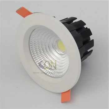 Светодиодный Светильник с регулируемой яркостью COB, потолочный точечный светильник, 10 Вт, 12 Вт, 15 Вт, потолочные встраиваемые светильники, Теплое, холодное белое освещение в помещении