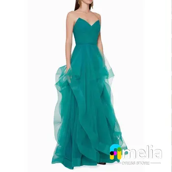 Выпускное платье Amelia Green без бретелек, Вечернее платье без рукавов длиной до пола, Летние женские платья для свадебной вечеринки 2023