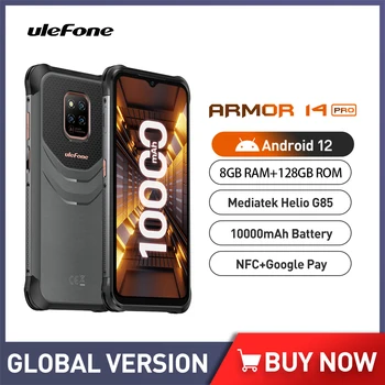 Ulefone-Power Armor 14 Pro Telefone Robusto 6,52 Дюймов 8 ГБ + 128 ГБ Прочный Телефон 10000 мАч Android 12 Водонепроницаемый Смартфон 4G NFC
